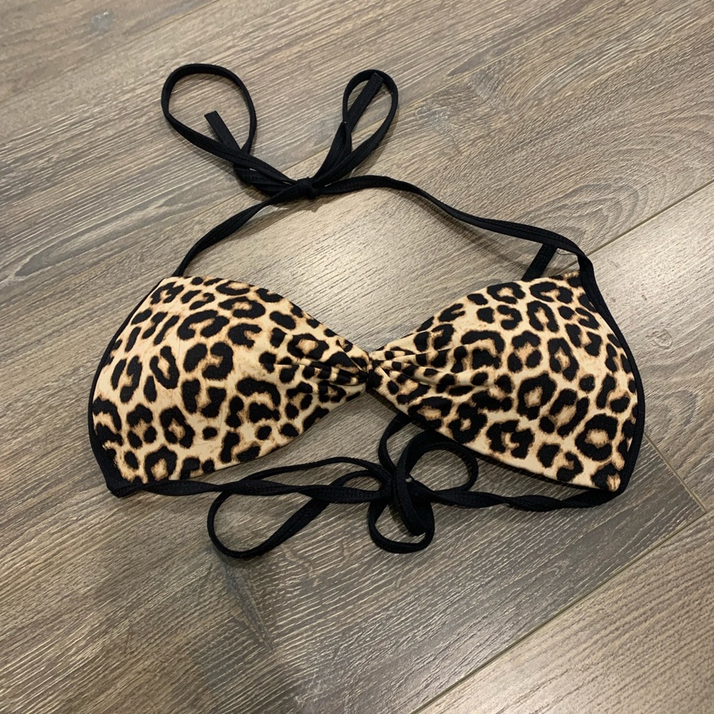 cheetah print bikini top